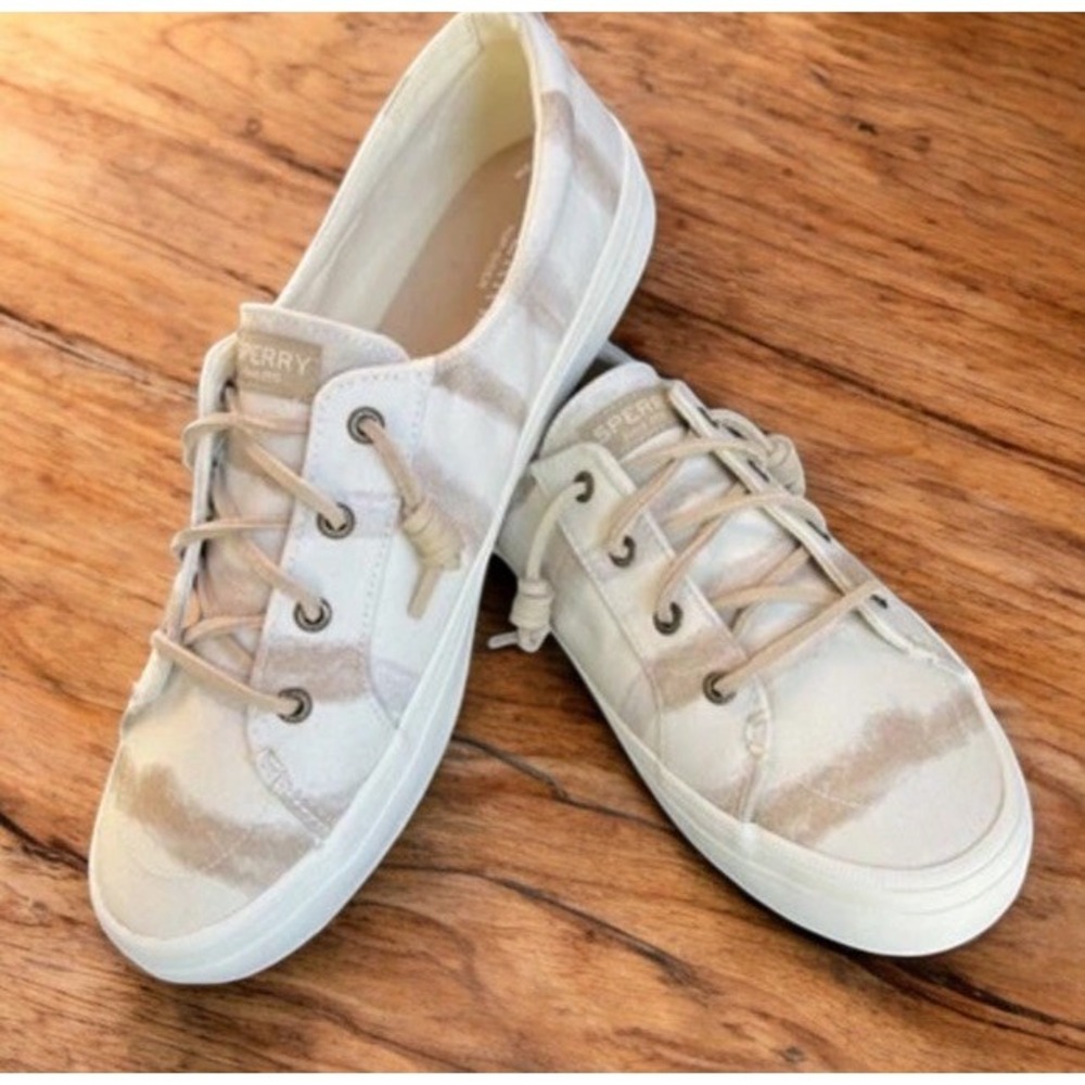 Sperry Top-Sider Shoes Womens Sz 10 Crest Vibe Taupe Tie Dye Sneakers